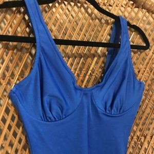 Vintage Swim - Vintage 90's Vibrant Blue One Piece Bathing Suit Vintage Swim - Vintage 90's Vibrant Blue One Piece Bathing Suit